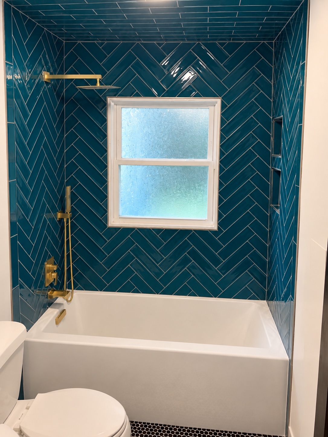 Blue Tile Bathroom Remodel