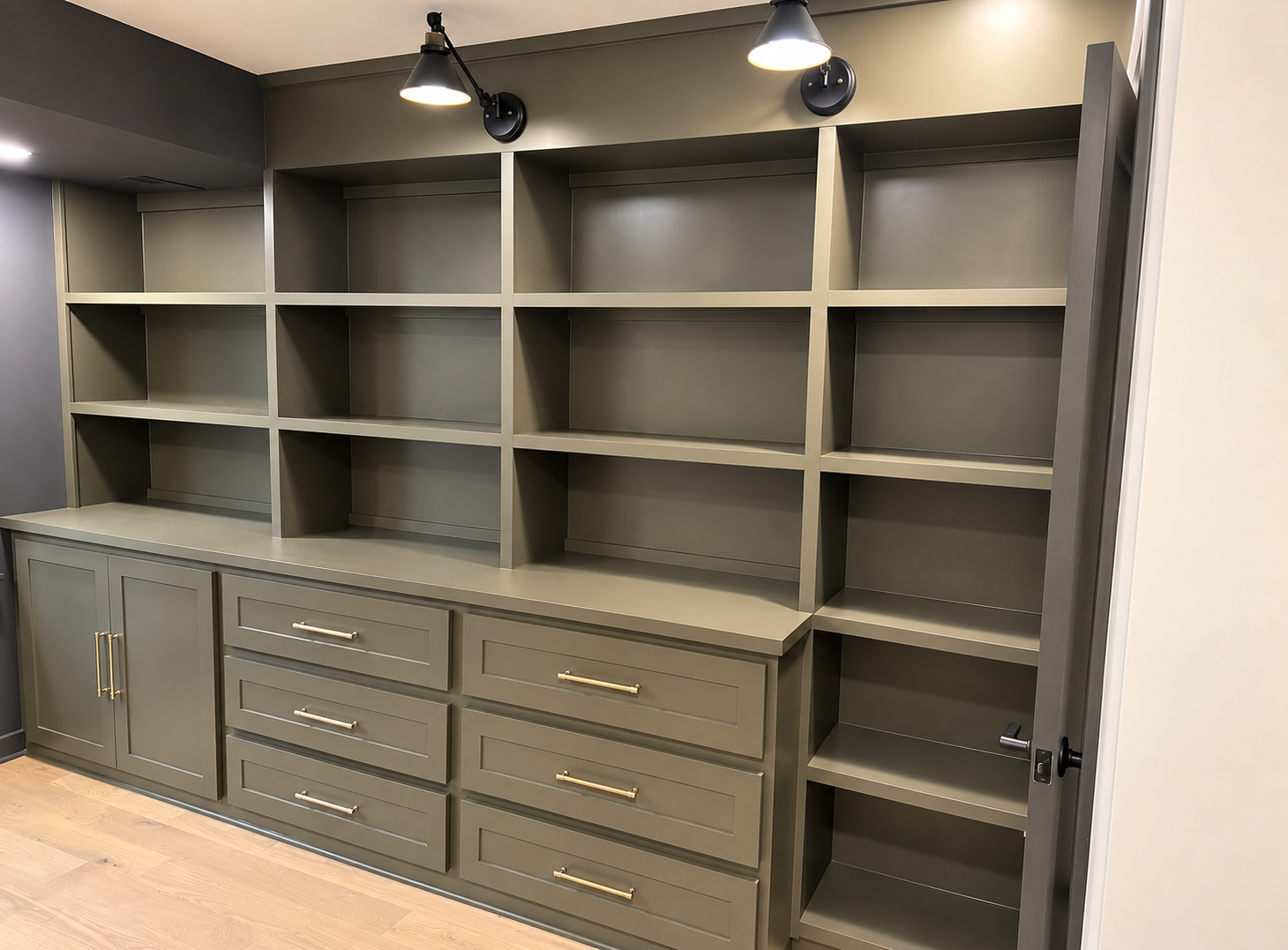 Custom built-in cabinetry completed by Familia Andino Home Solutions