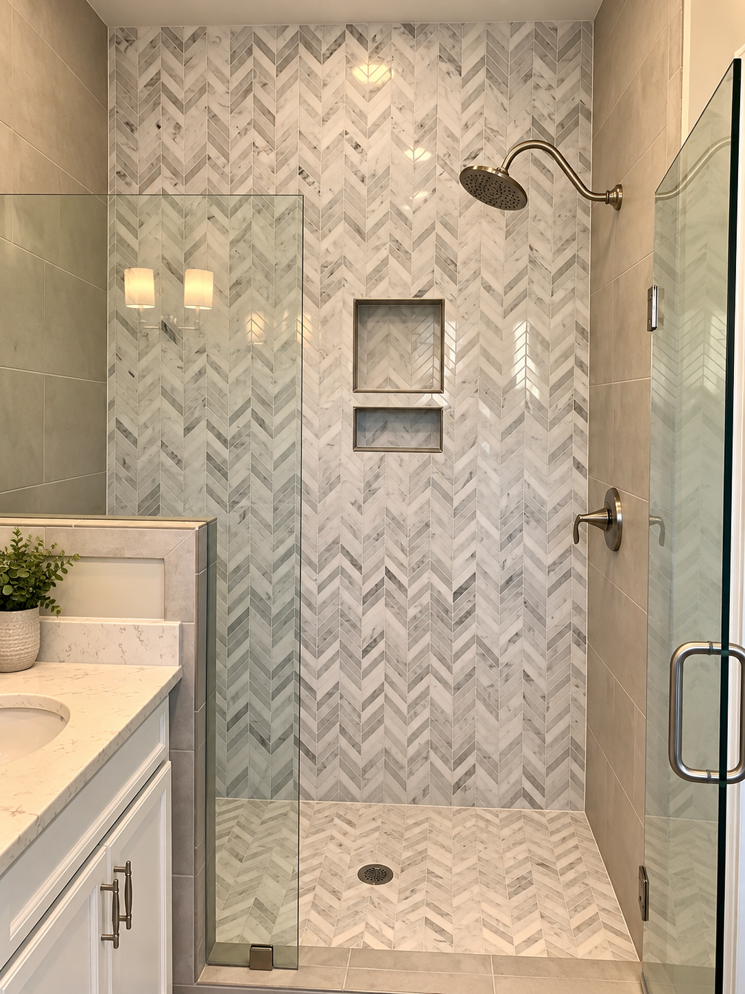 Custom shower remodel project